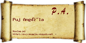 Puj Angéla névjegykártya